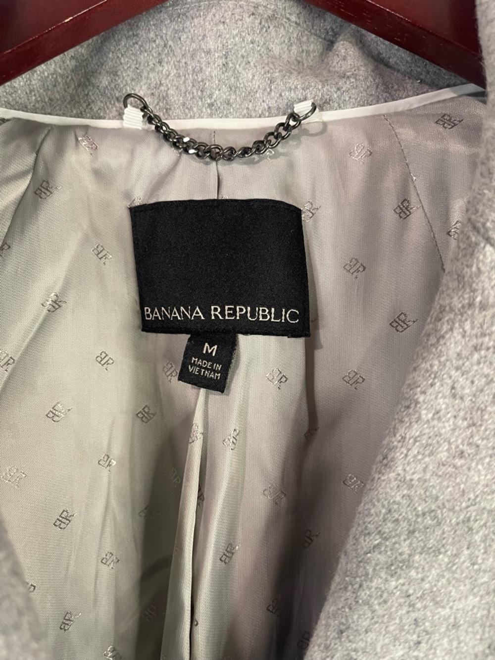 Banana Republic Light Gray Double-Breasted Pea Coat - Picture 6 of 12